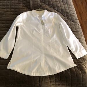 Chico’s button down cotton blouse. Size LG